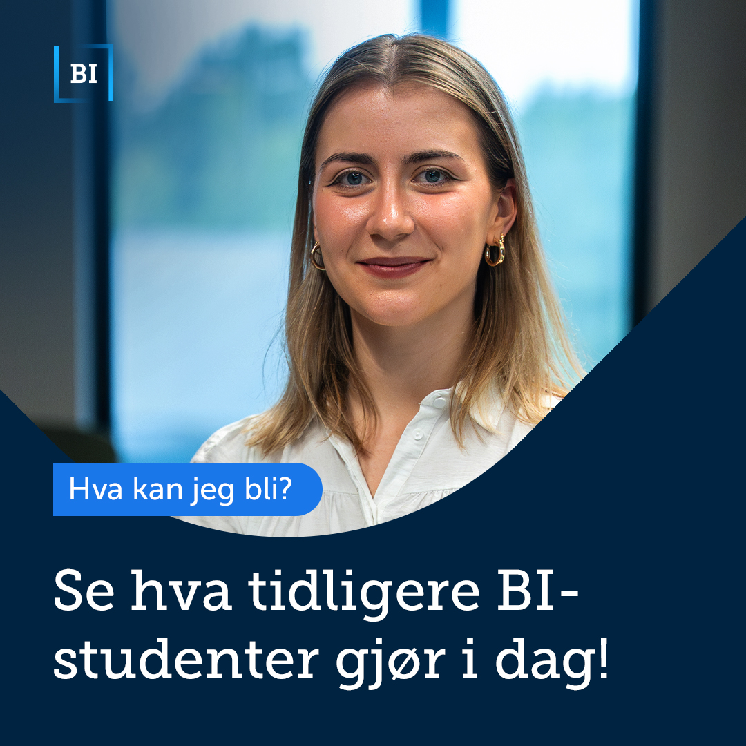 BI Norwegian Business School Facebook ad: Bli inspirert av tidligere studenter