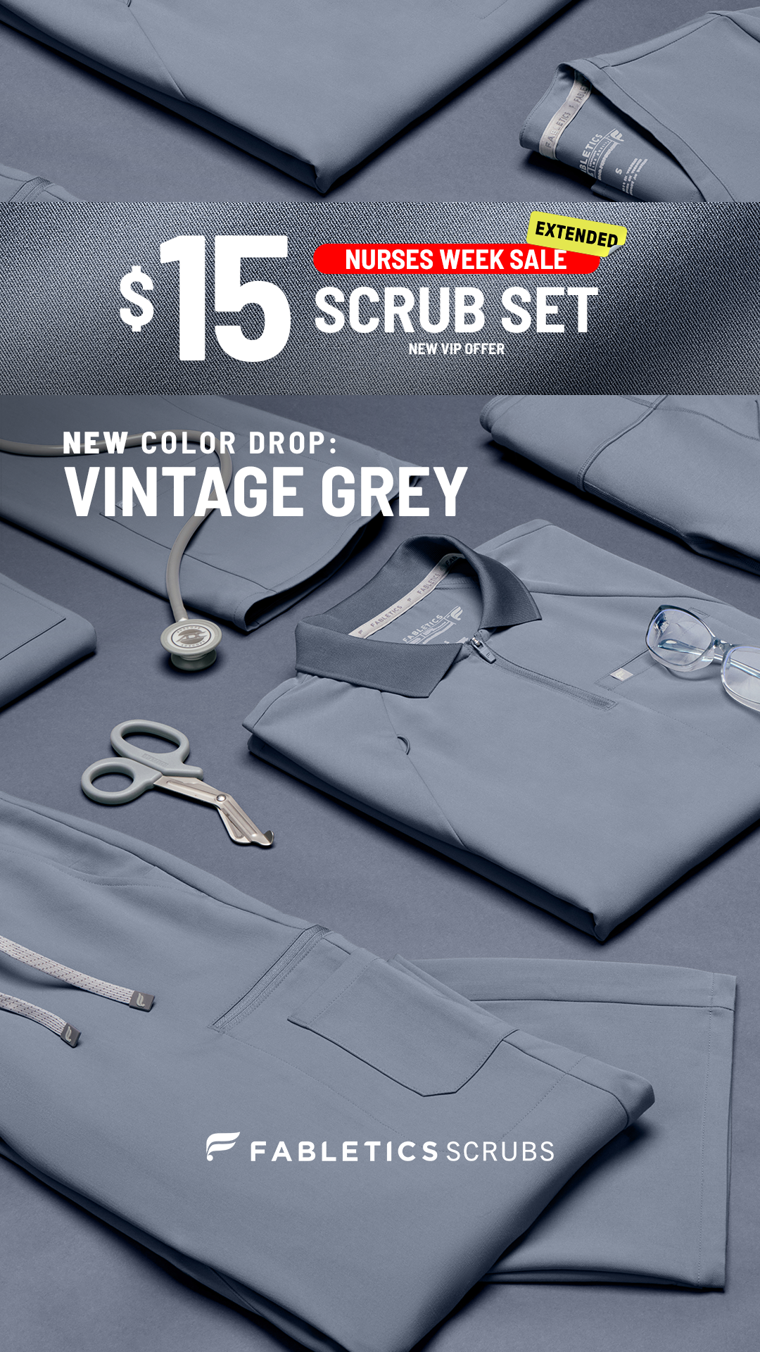 Fabletics Scrubs Facebook ad