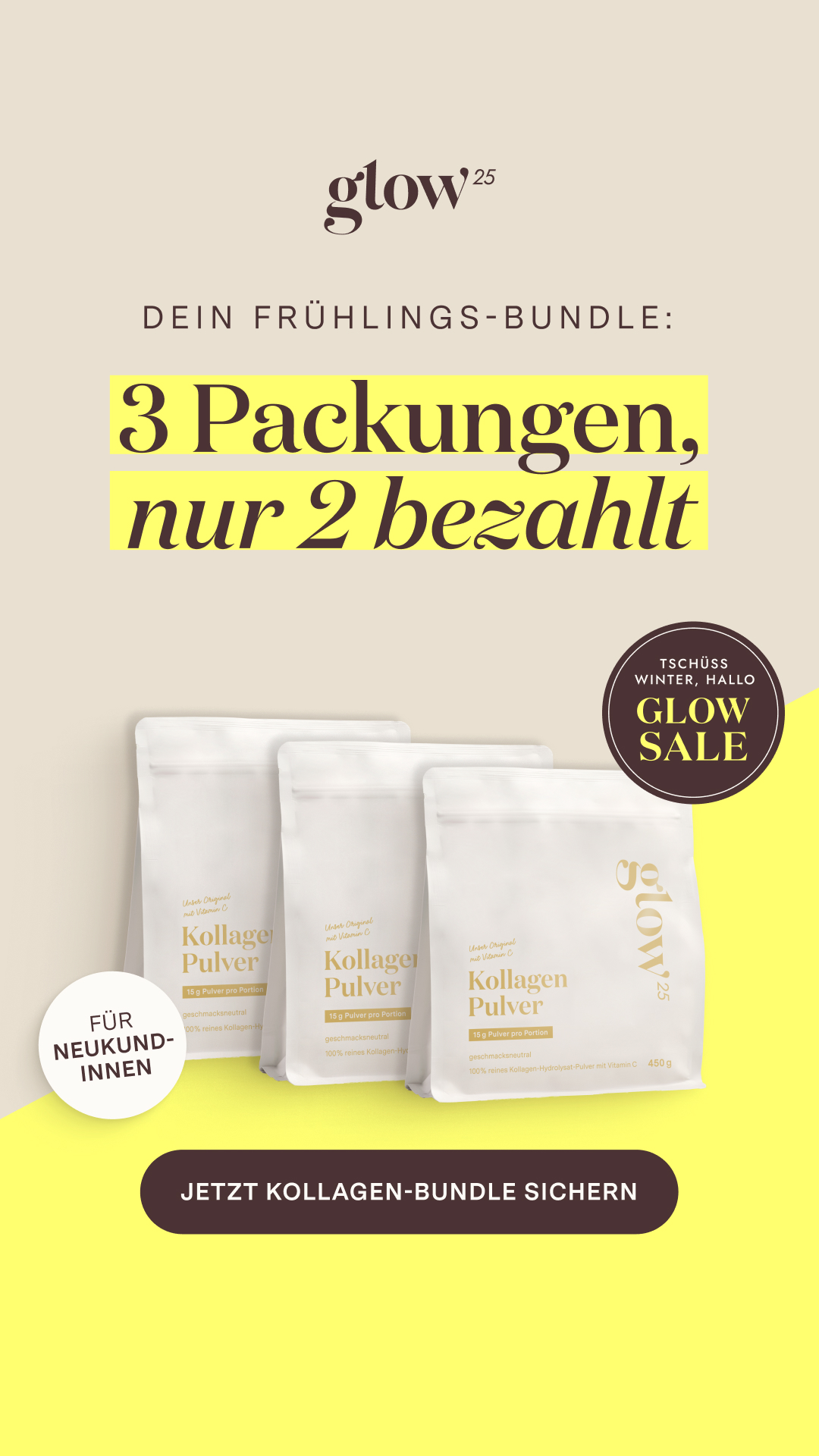 Glow25 - The Collagen Company Facebook ad