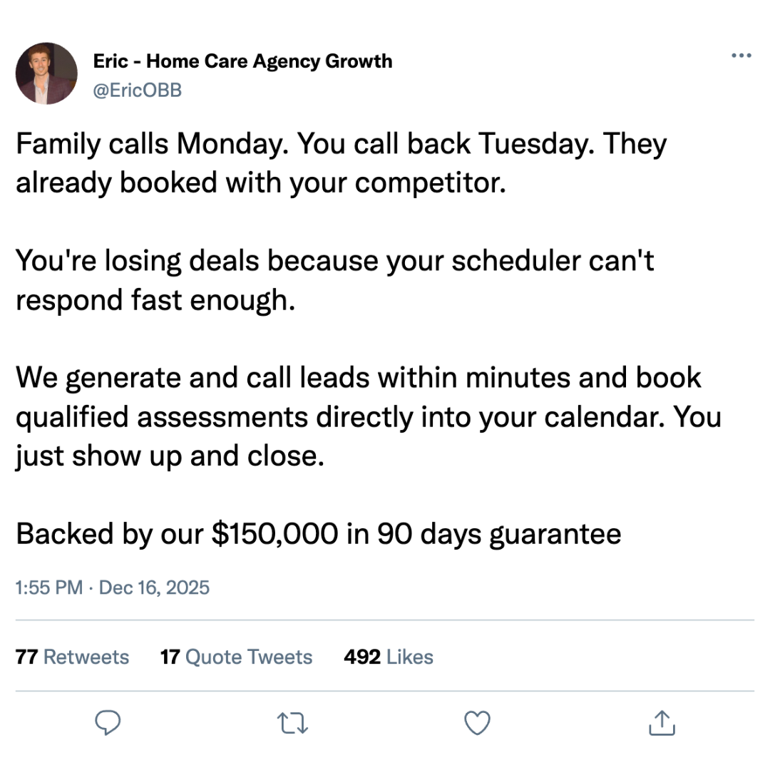 OBB - Home Care Growth Facebook ad