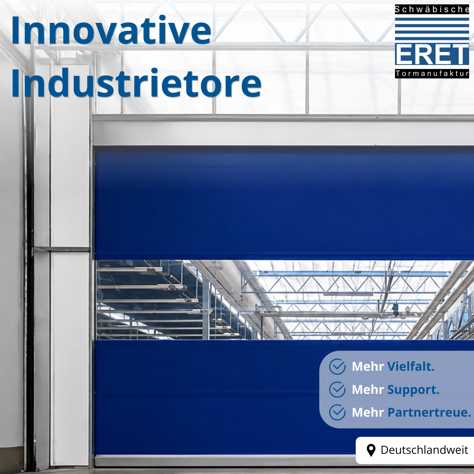 ERET-Tortechnik GmbH Facebook ad: Industrietore für Fachhändler
