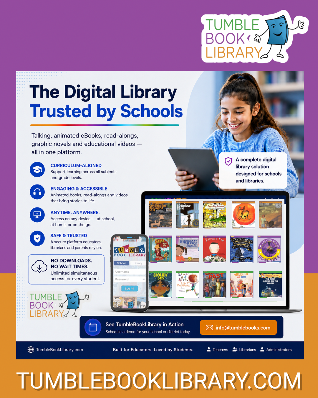 TumbleBooks Facebook ad