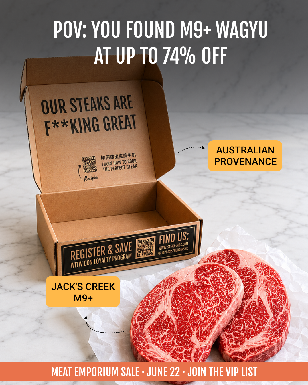 Steak King Foods Facebook ad