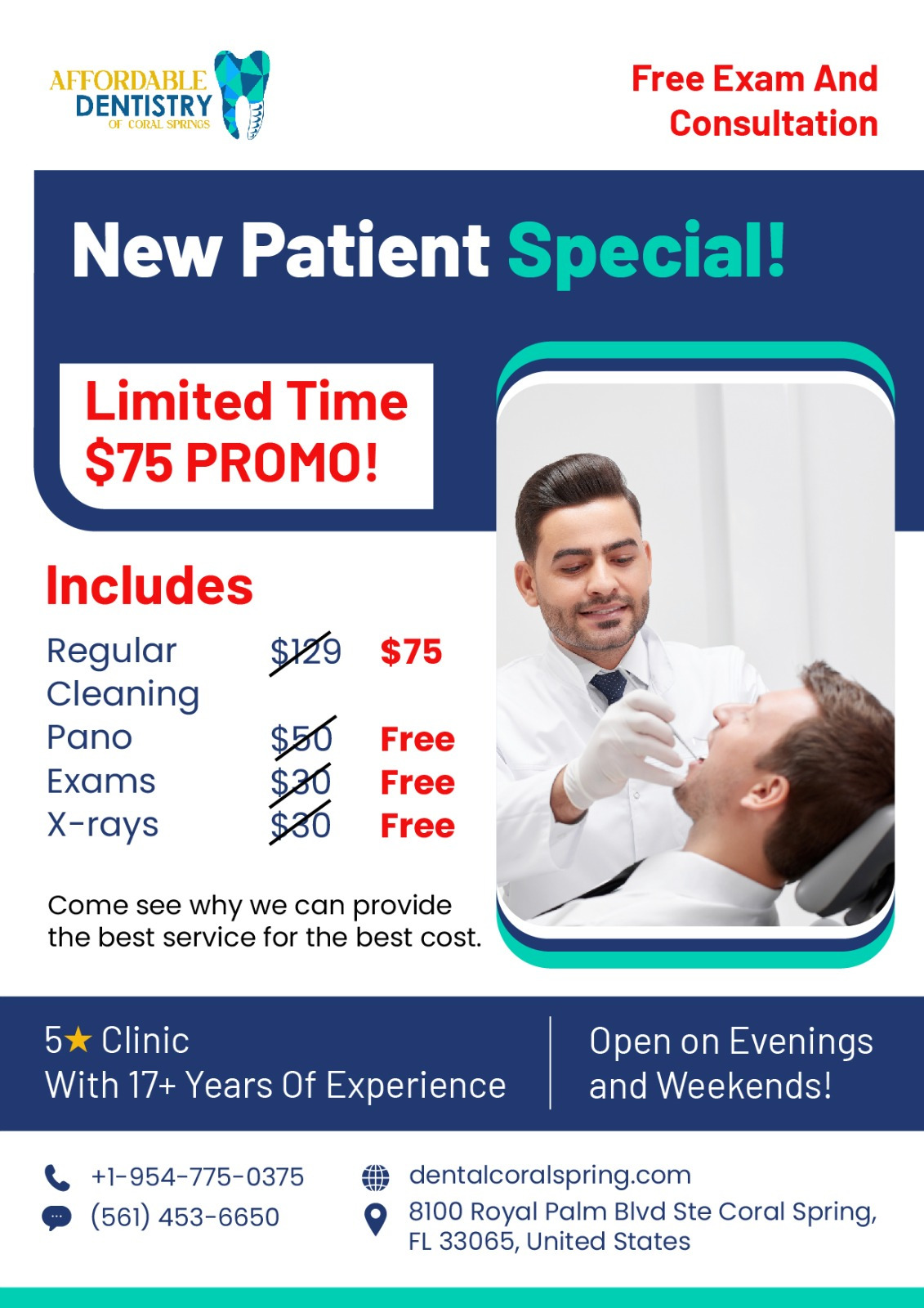 Affordable Dentistry of Coral Springs Facebook ad from May 18, 2026