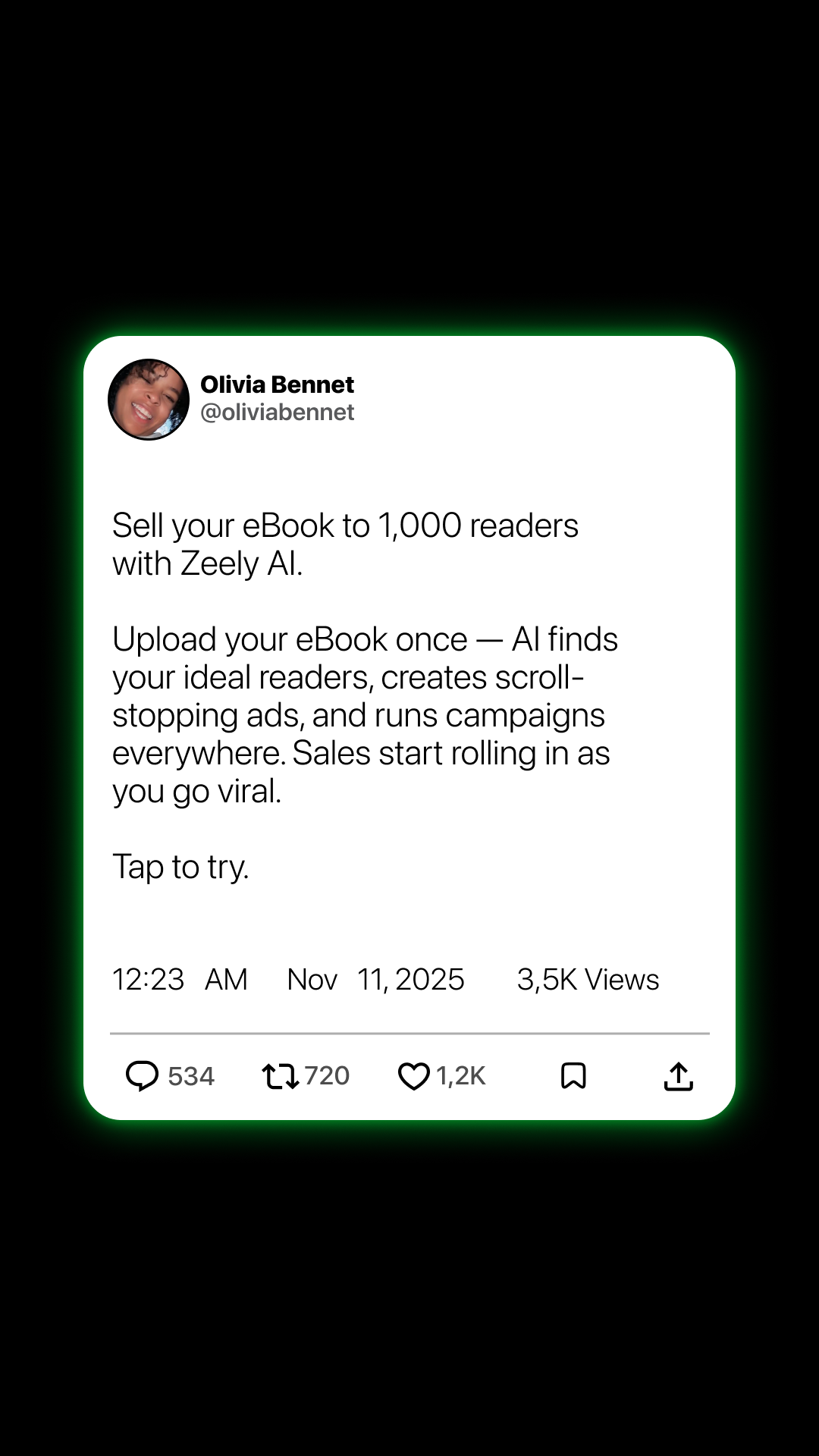 Zeely Facebook ad