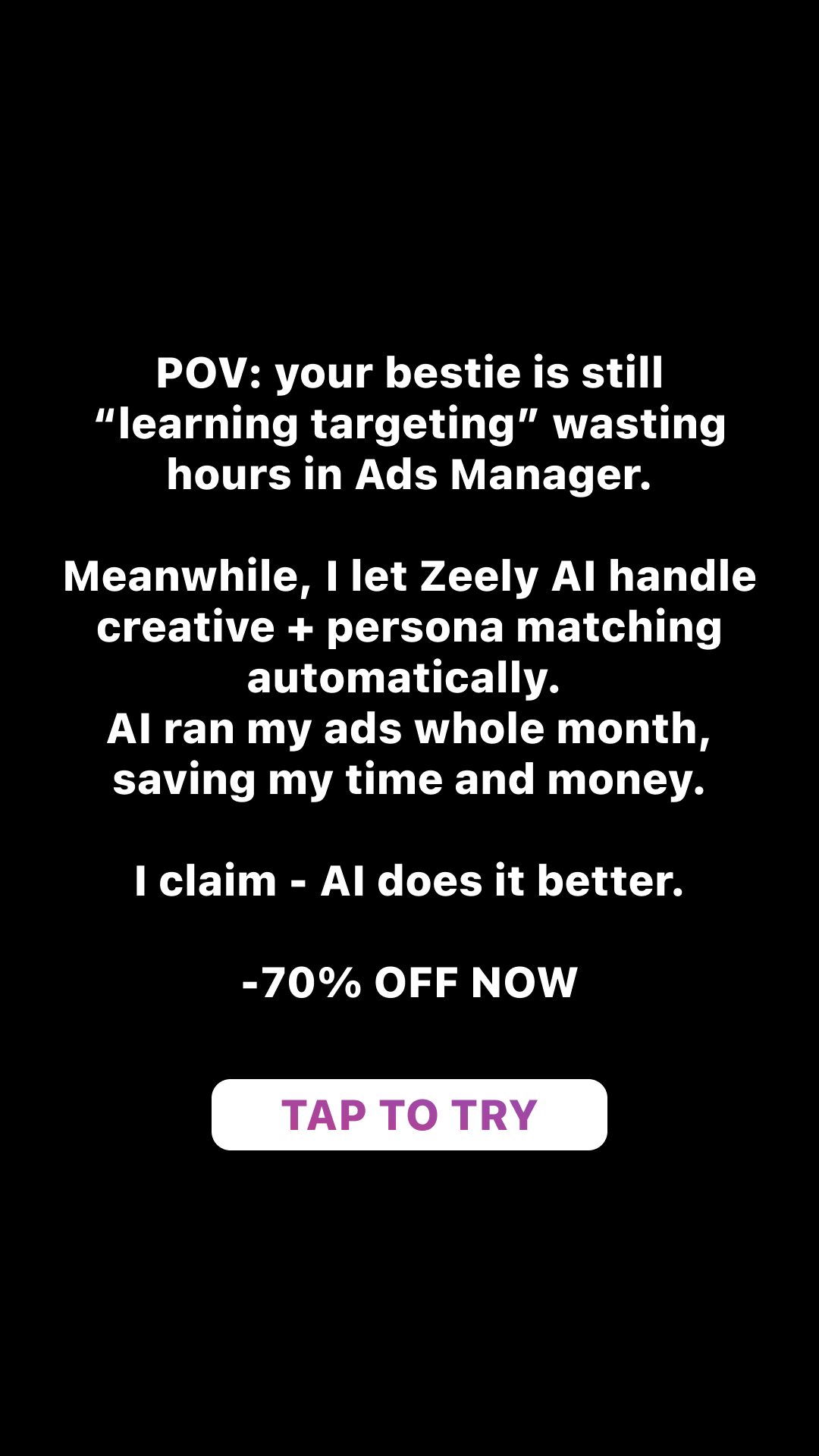 Zeely Facebook ad