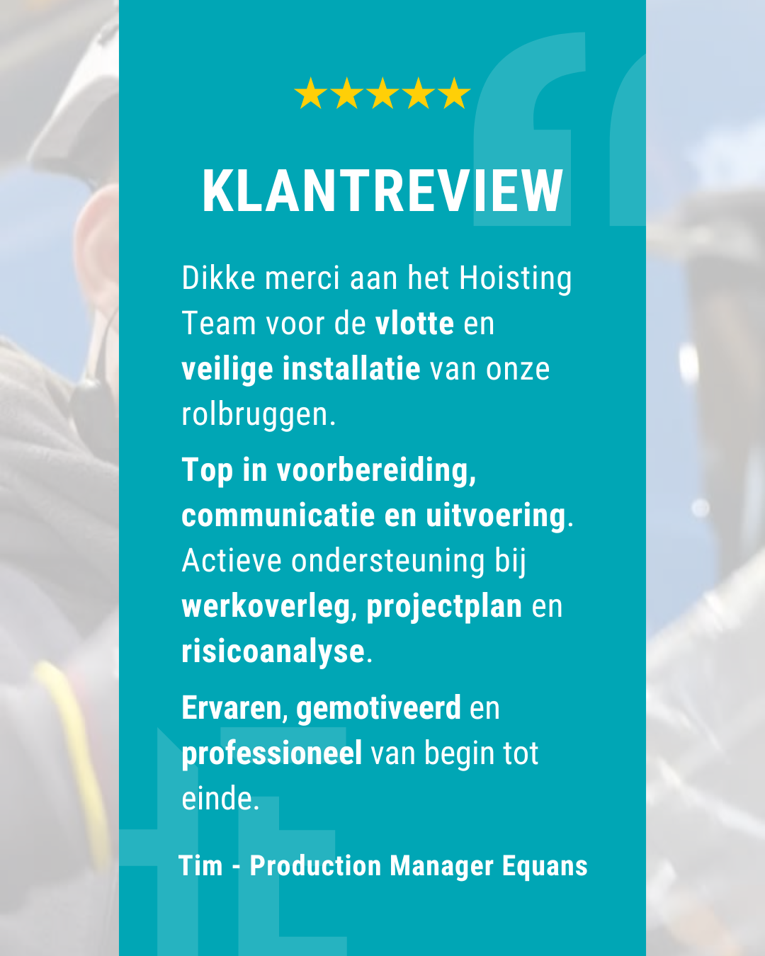 Hoisting Equipment NV Facebook ad: Contacteer ons