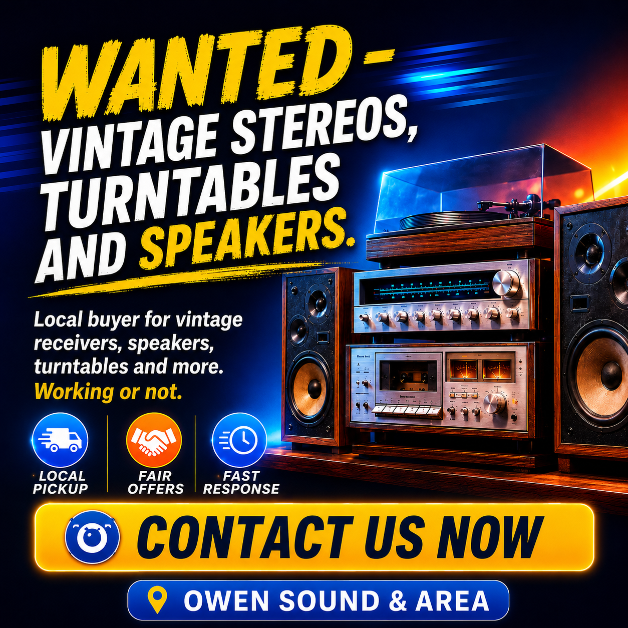 The Vintage Stereo Guy Facebook ad from Jun 17, 2026