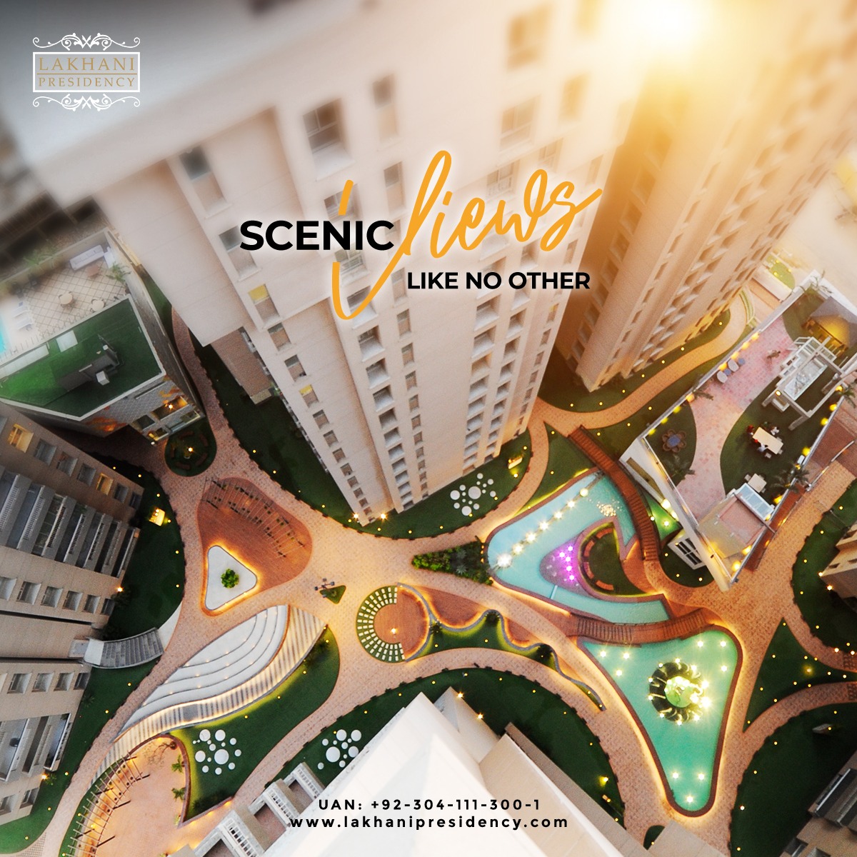 Lakhani Presidency Facebook ad: Step into Prestige.