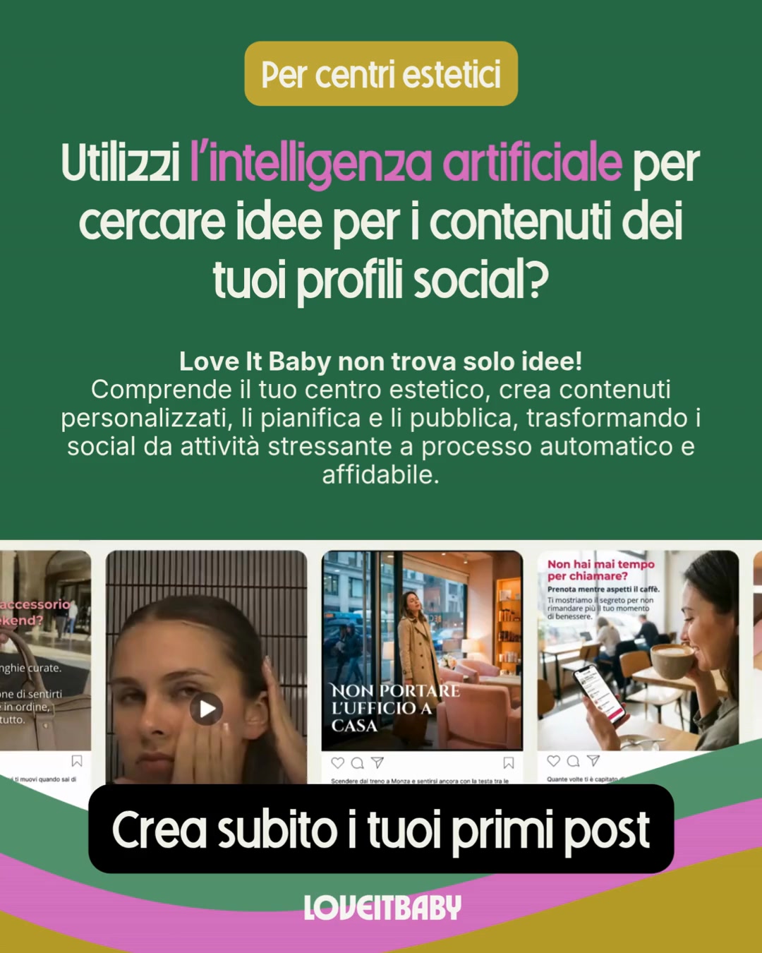 Love It Baby - AI Social Media Manager Facebook ad: Il primo social media manager AI