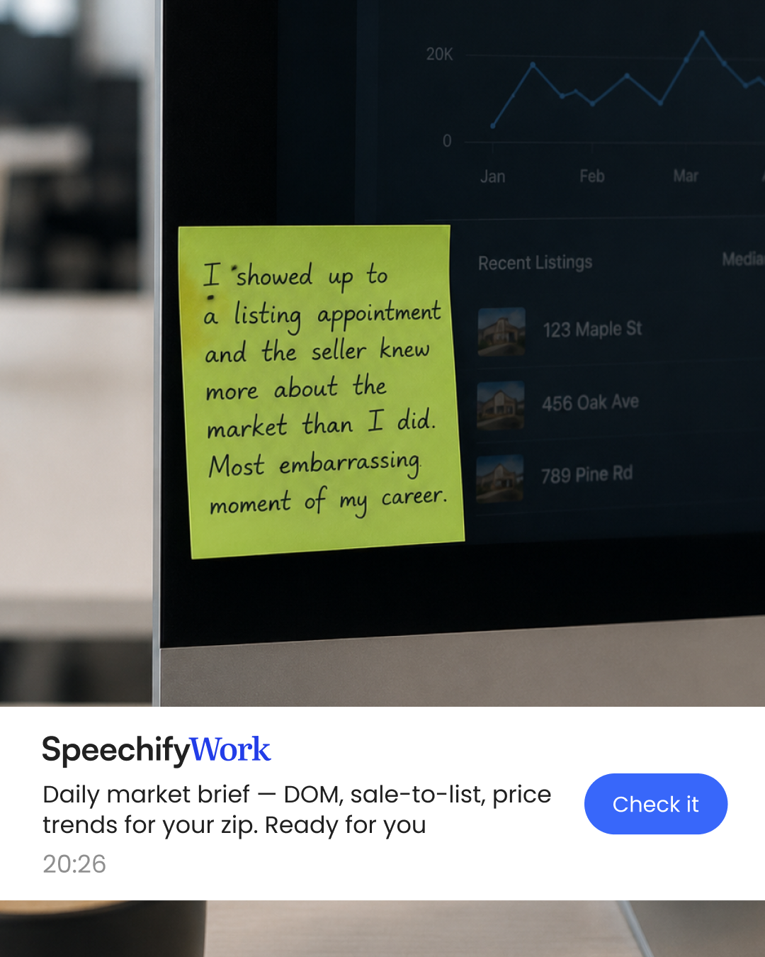 Speechify Facebook ad