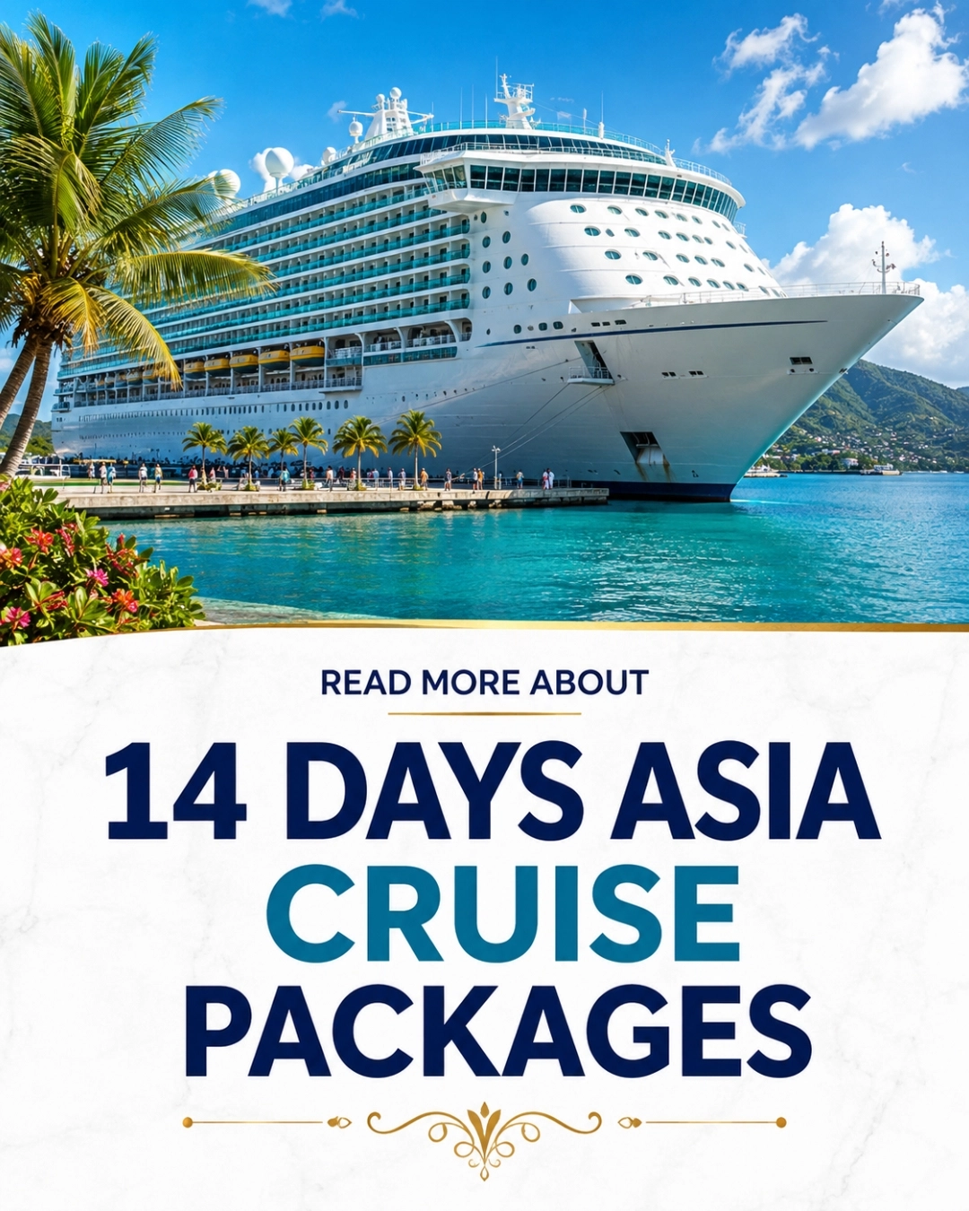 Discount District Facebook ad: Read More About 14 Days Asia Cruise Packages