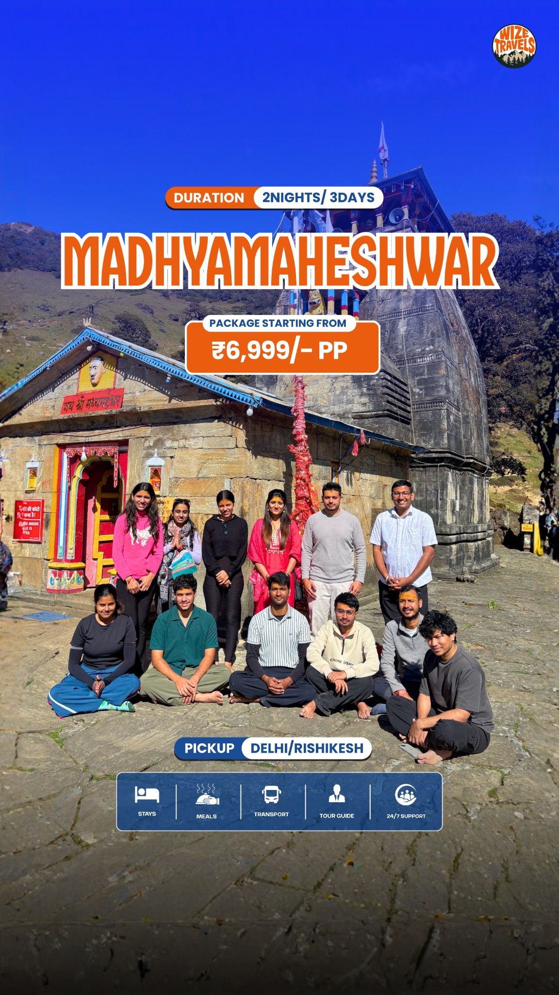 Wize Travels Facebook ad: Madhyamaheshwar Group Trip @ ₹6999
