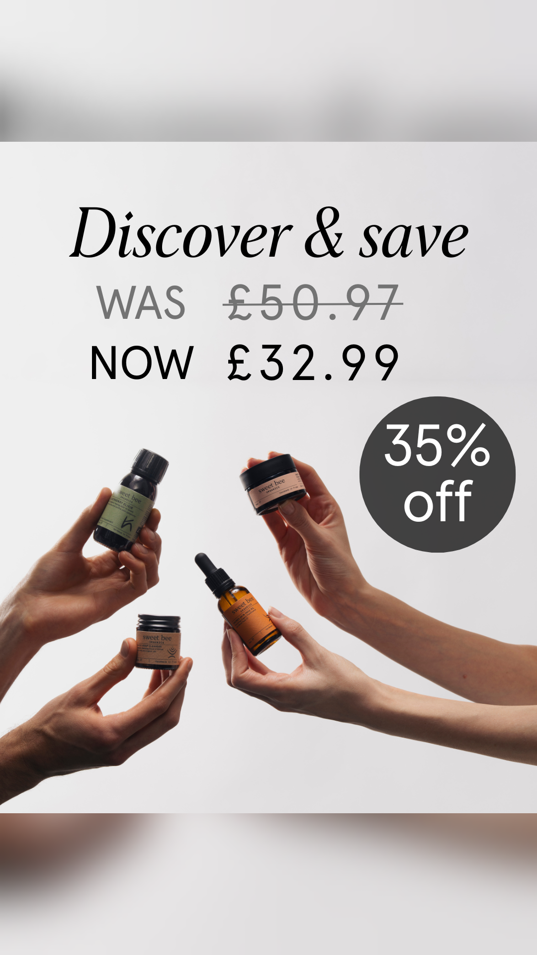 Sweet Bee Organics Facebook ad