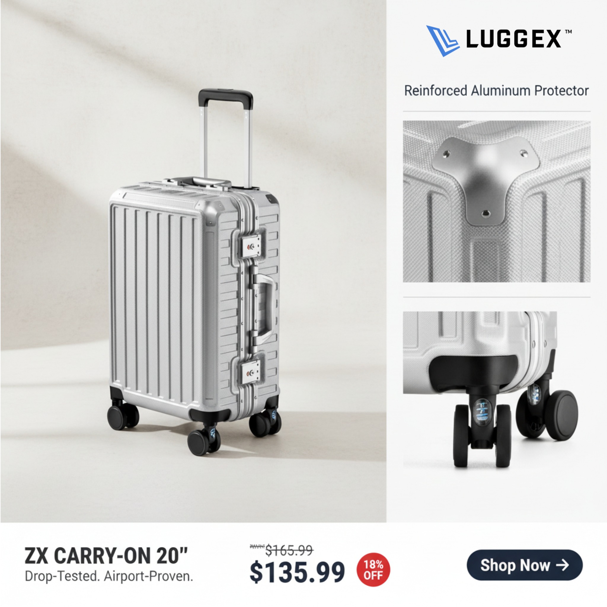 LuggeX Official Facebook ad: Your Epic adventures start here.