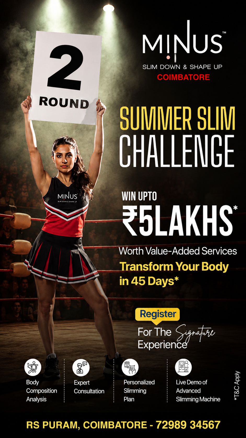 Minus Slimming Clinic Coimbatore Facebook ad from Jun 16, 2026