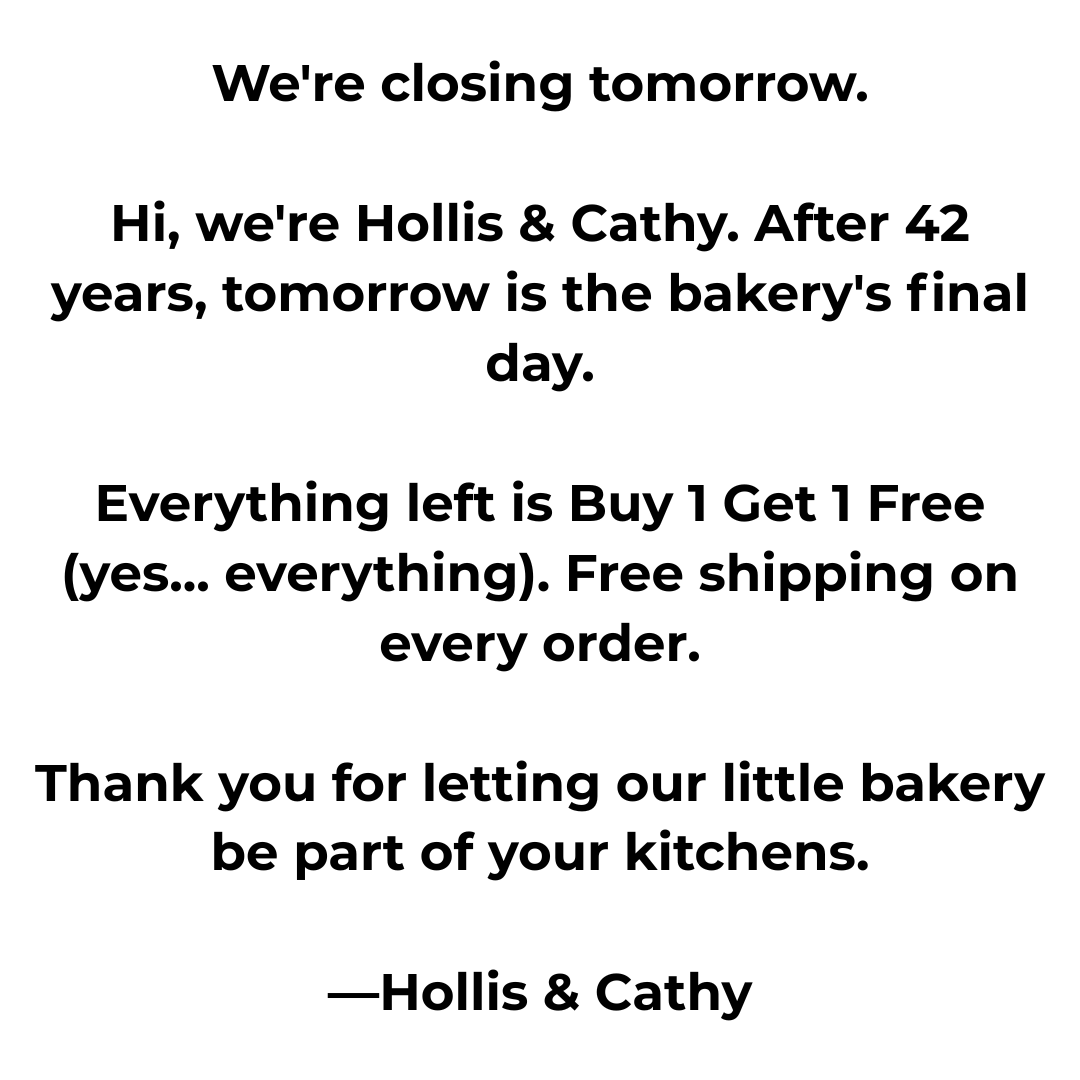 Brenners Bakery Facebook ad