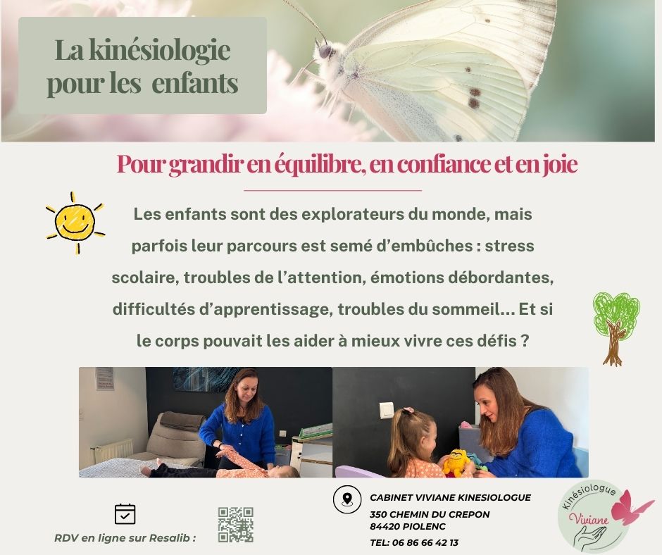 Viviane Kinesiologue Facebook ad: Des séances de kinésiologie pour aider les enfants…