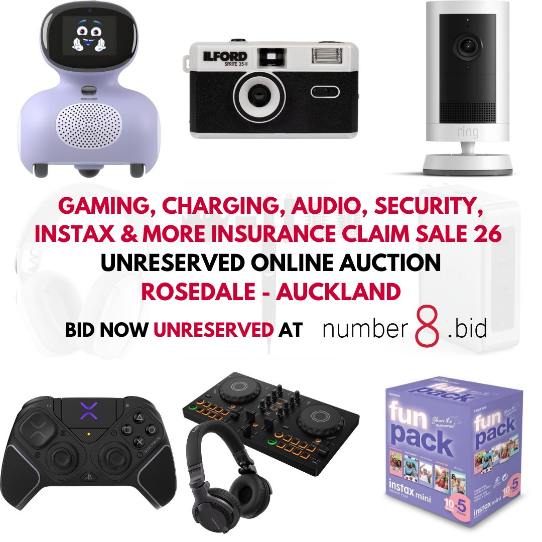 Number 8 Solutions Facebook ad: GAMING, CHARGING, HOME SECURITY, INSTAX CAMERAS, AUDIO…