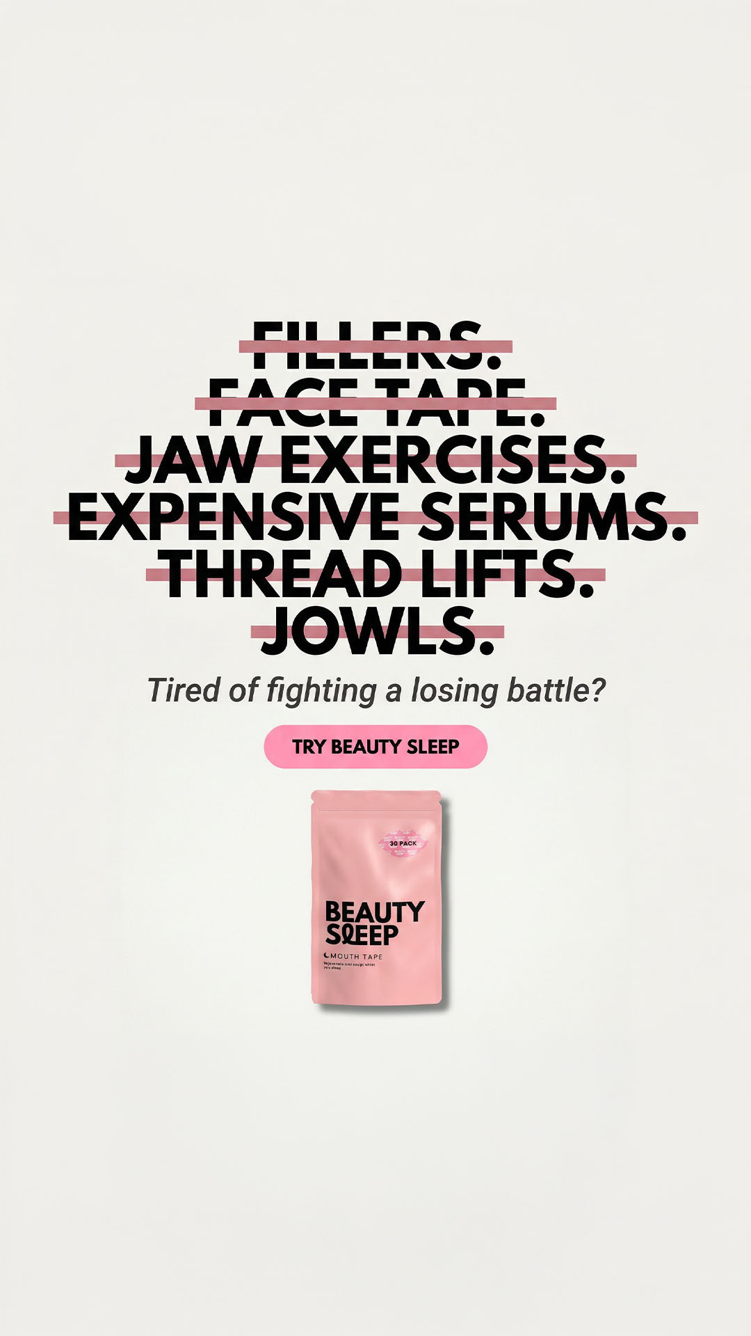 Beauty Sleep Facebook ad