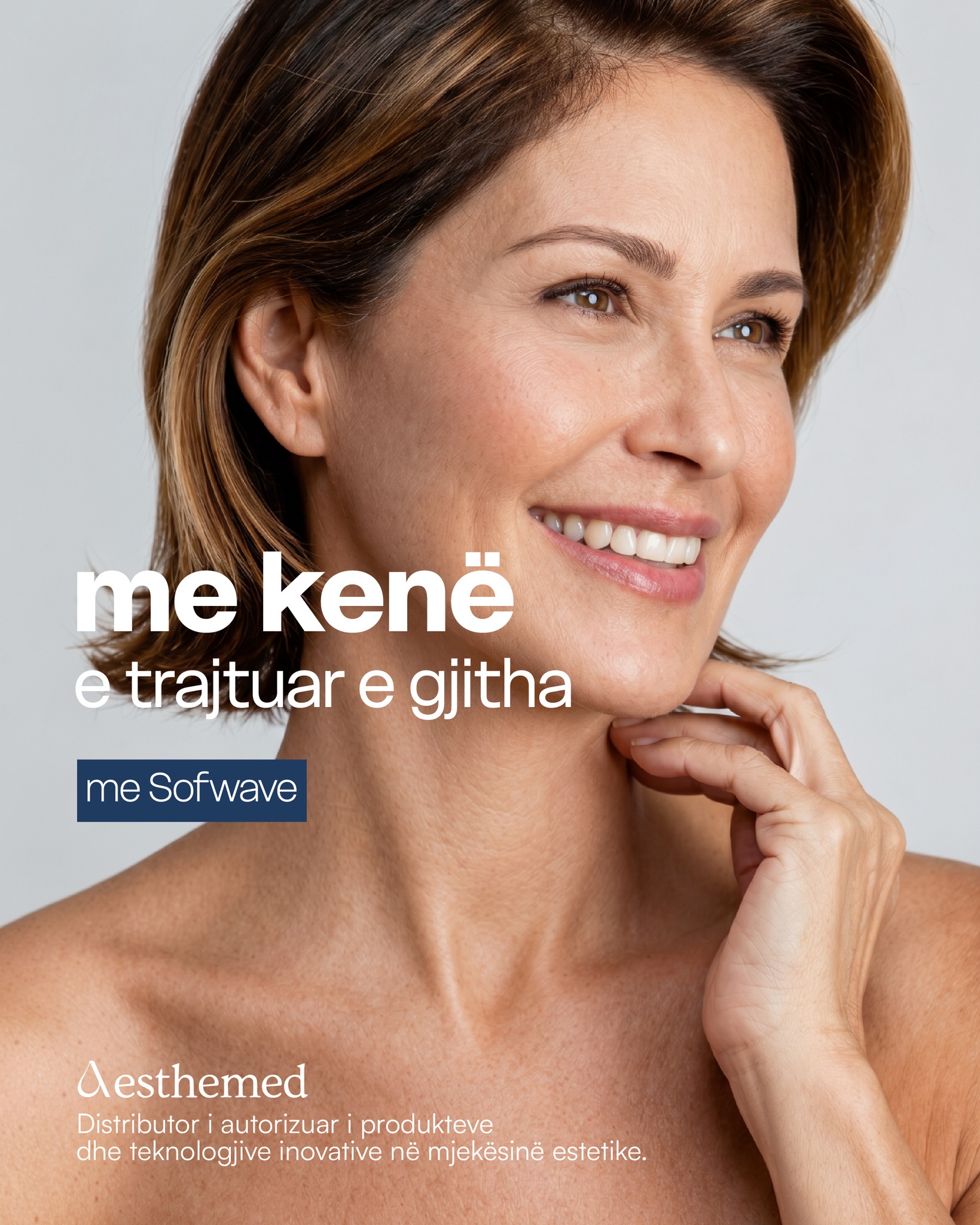 Aesthemed Balkans Facebook ad: Me kalimin e kohës, lëkura humbet gradualisht elasticitetin…