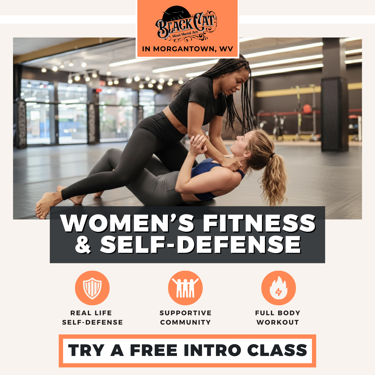 Black Cat Mixed Martial Arts and Self Defense Facebook ad