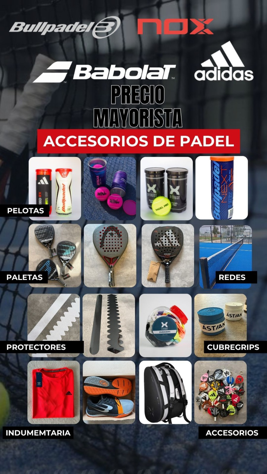 Ástian Facebook ad: Accesorios para padel!