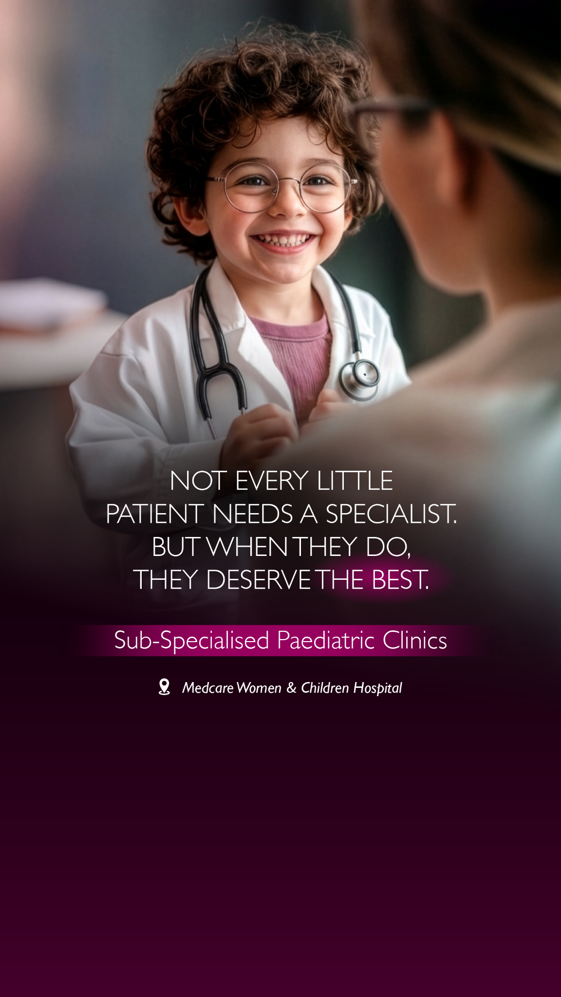 Medcare Facebook ad: When Your Child Needs More Than Paediatrics