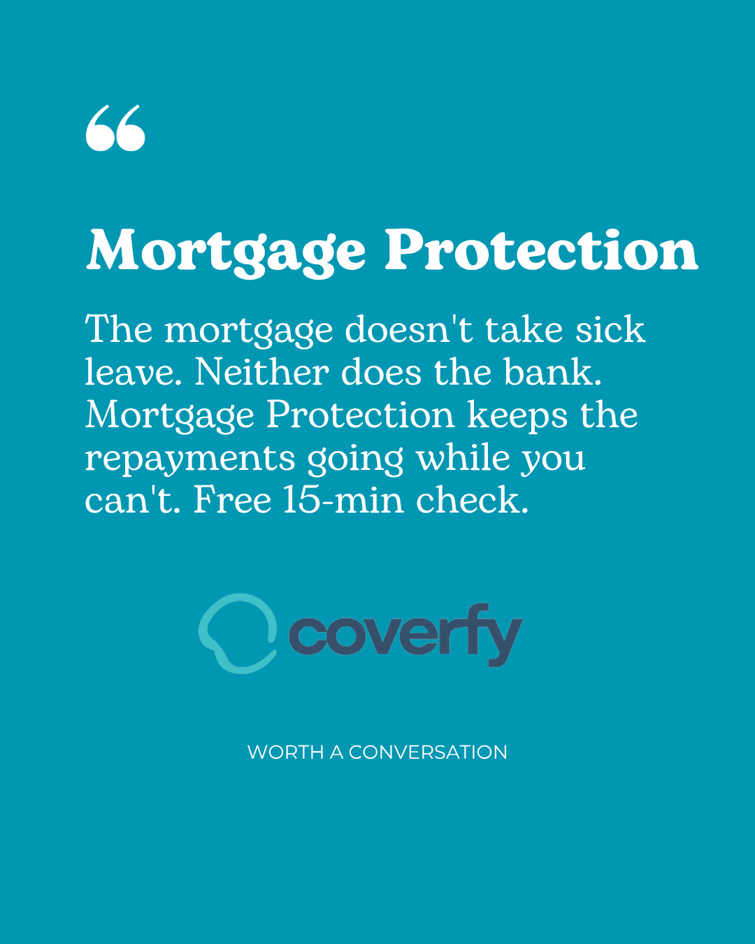 Coverfy Facebook ad: Mortgage Protection, Free Review