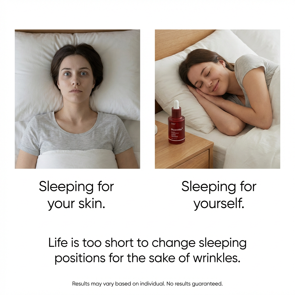 BloomMix Facebook ad: I am FINALLY sleeping however I want and my skin has never…