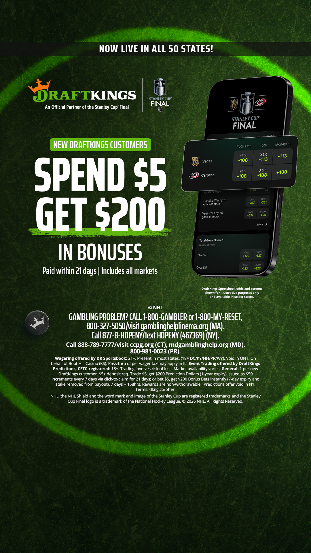 DraftKings Sports Facebook ad