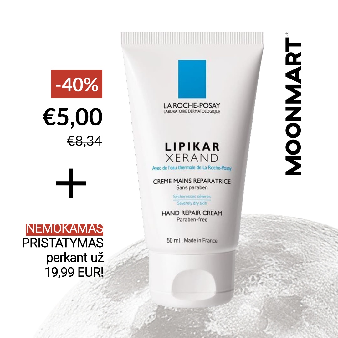 Moonmart LT Facebook ad: -40% nuolaida veido, kūno ir plaukų kosmetikai.