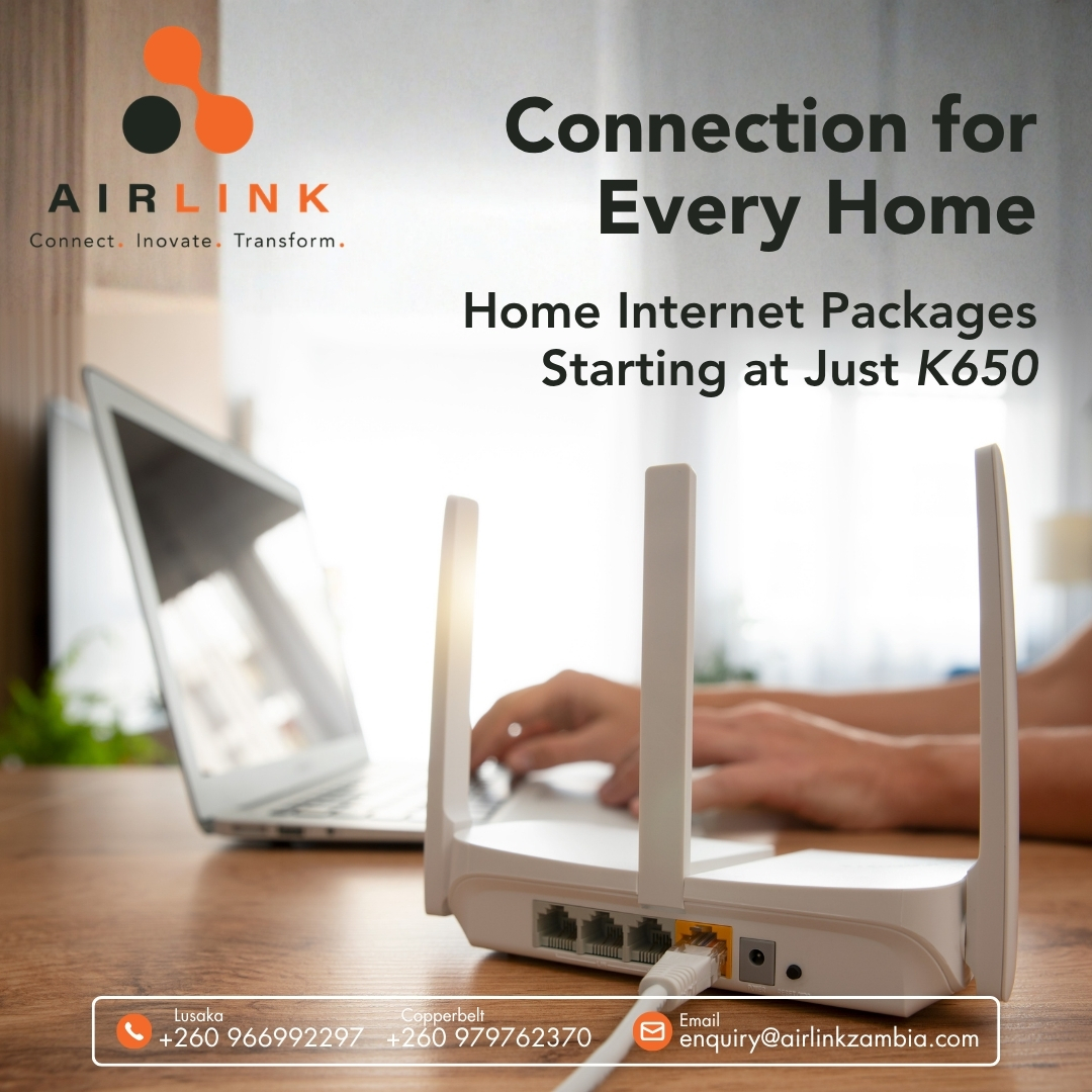 Airlink Broadband Ltd. Facebook ad: Your Home, Always Connected