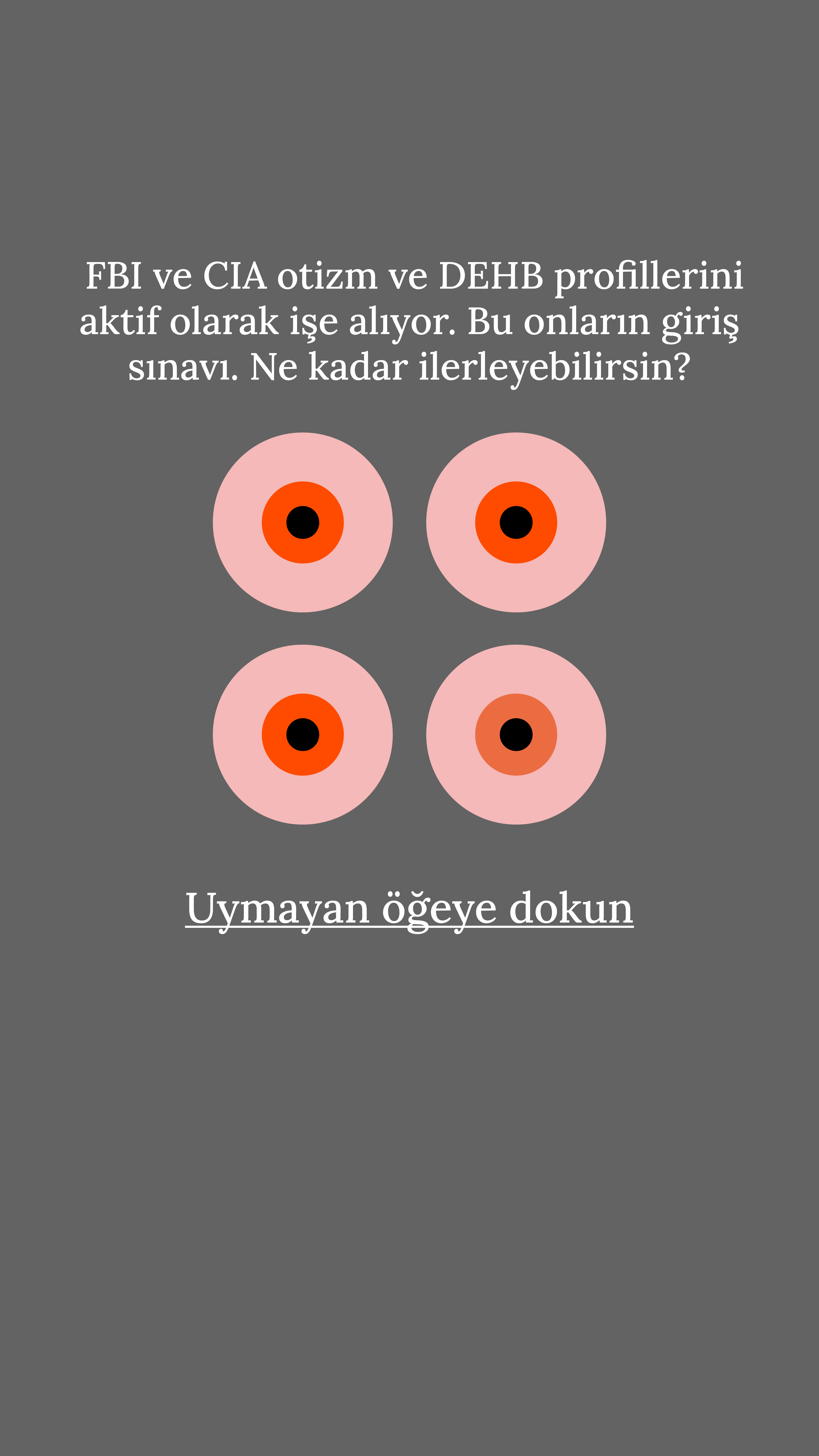 International Brain Test Facebook ad