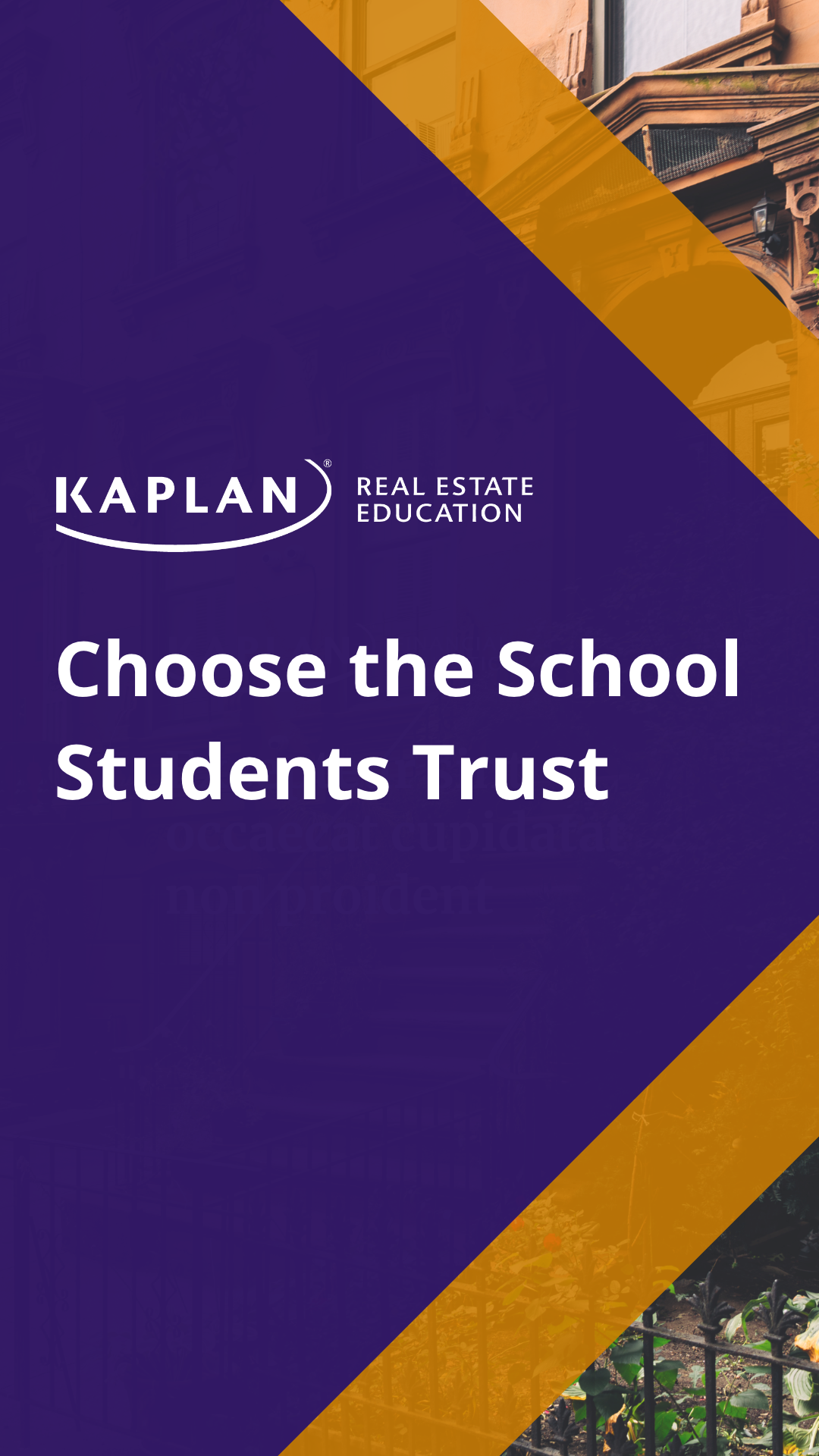 Kaplan Real Estate Education Facebook ad