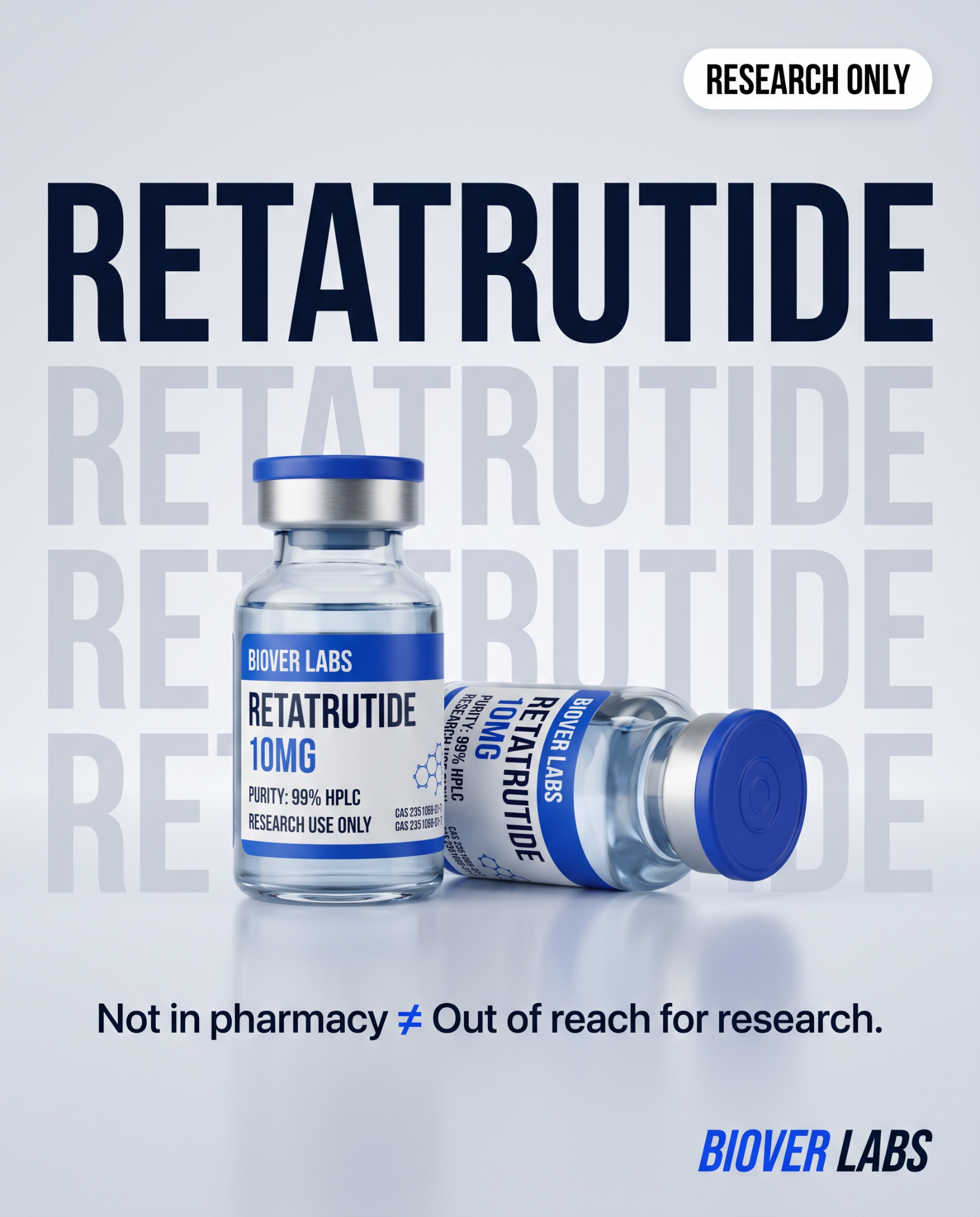 BioverLabs Facebook ad: GLP-3 Research Compounds · Research Only