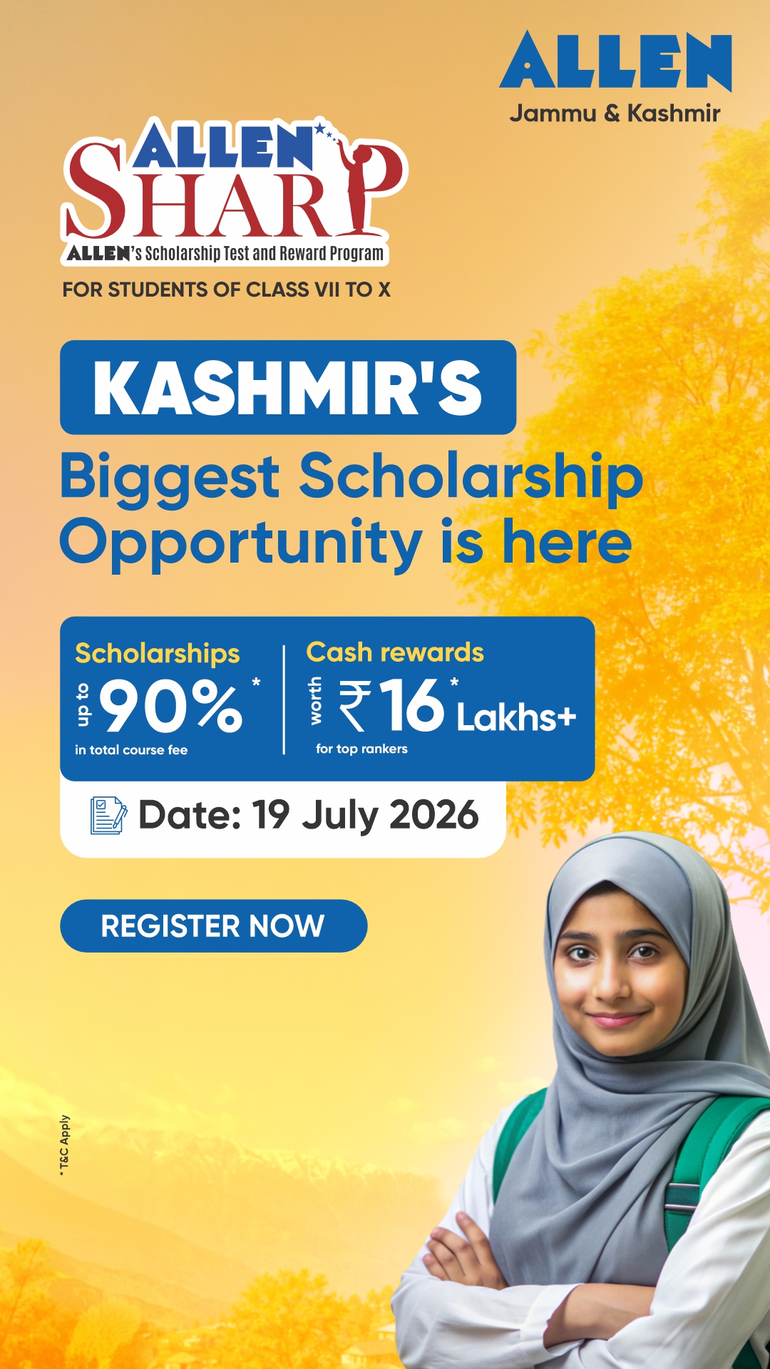 ALLEN Jammu & Kashmir Facebook ad from Jul 2, 2026
