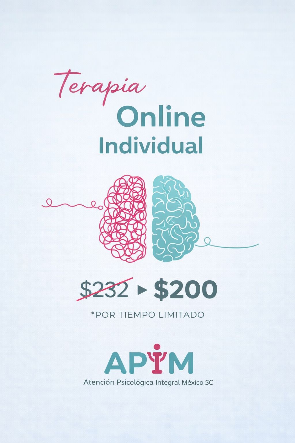 APIM Atención Psicológica Integral México Facebook ad