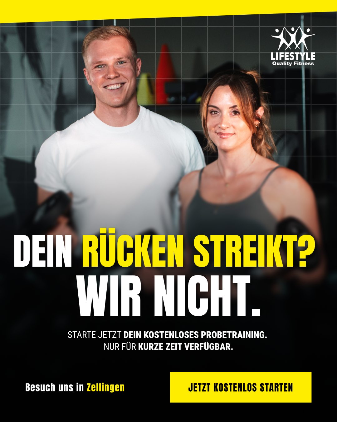 Lifestyle Fitness Facebook ad: Jetzt Probetraining in Zellingen sichern