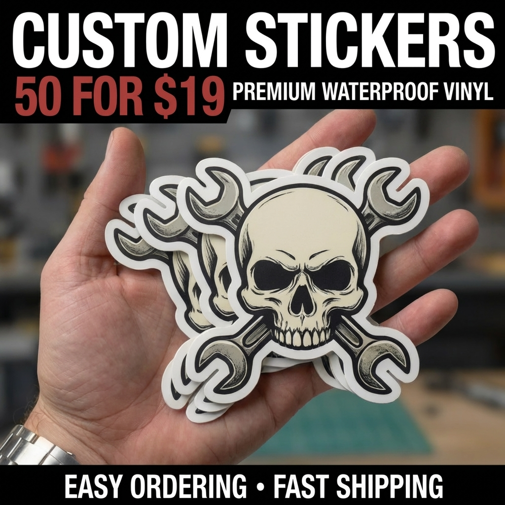 Easy Stickers Facebook ad: Sticker Branding on a Budget
