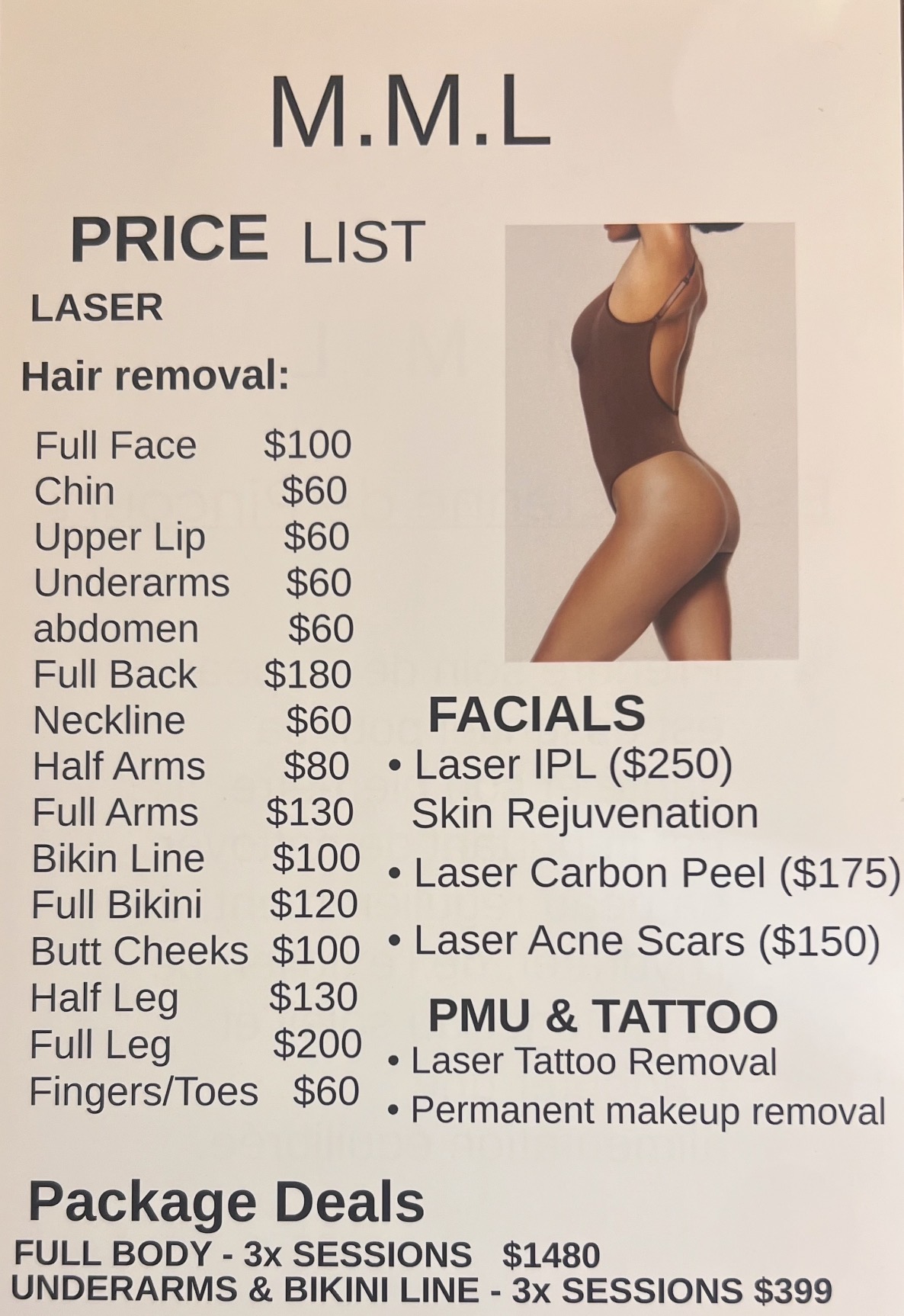 M.M.L Cosmetics Facebook ad: Say Goodbye to Unwanted Hair Forever!