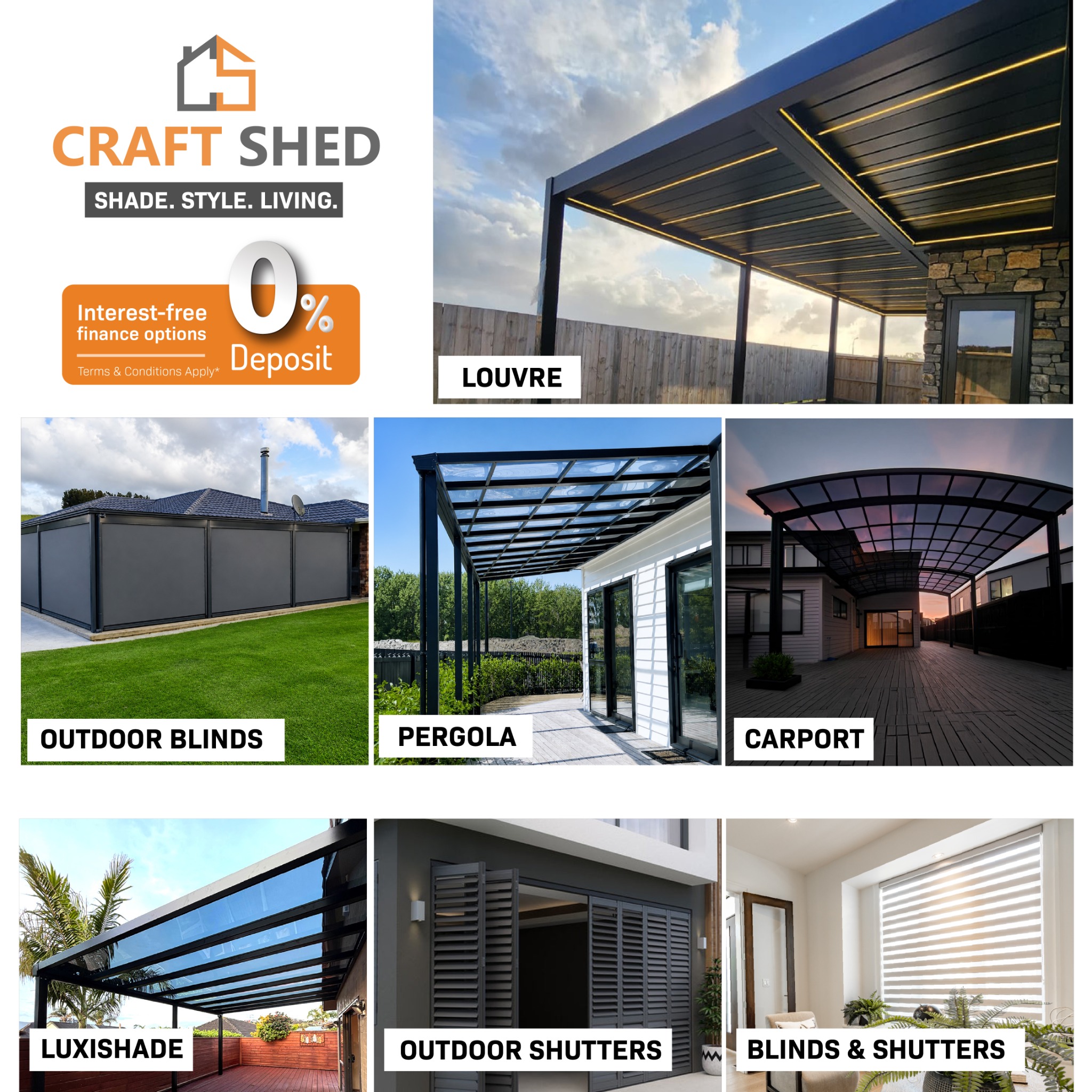 Craft Shed Hamilton - Louvres, Pergolas & Indoor/Outdoor Blinds Facebook ad