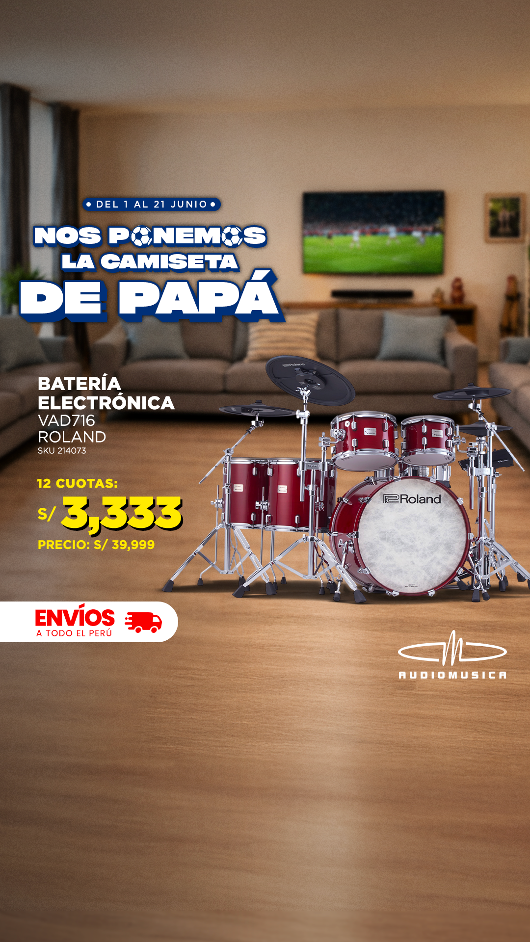 Audiomusica Perú Facebook ad: Ofertas para el crack de la casa