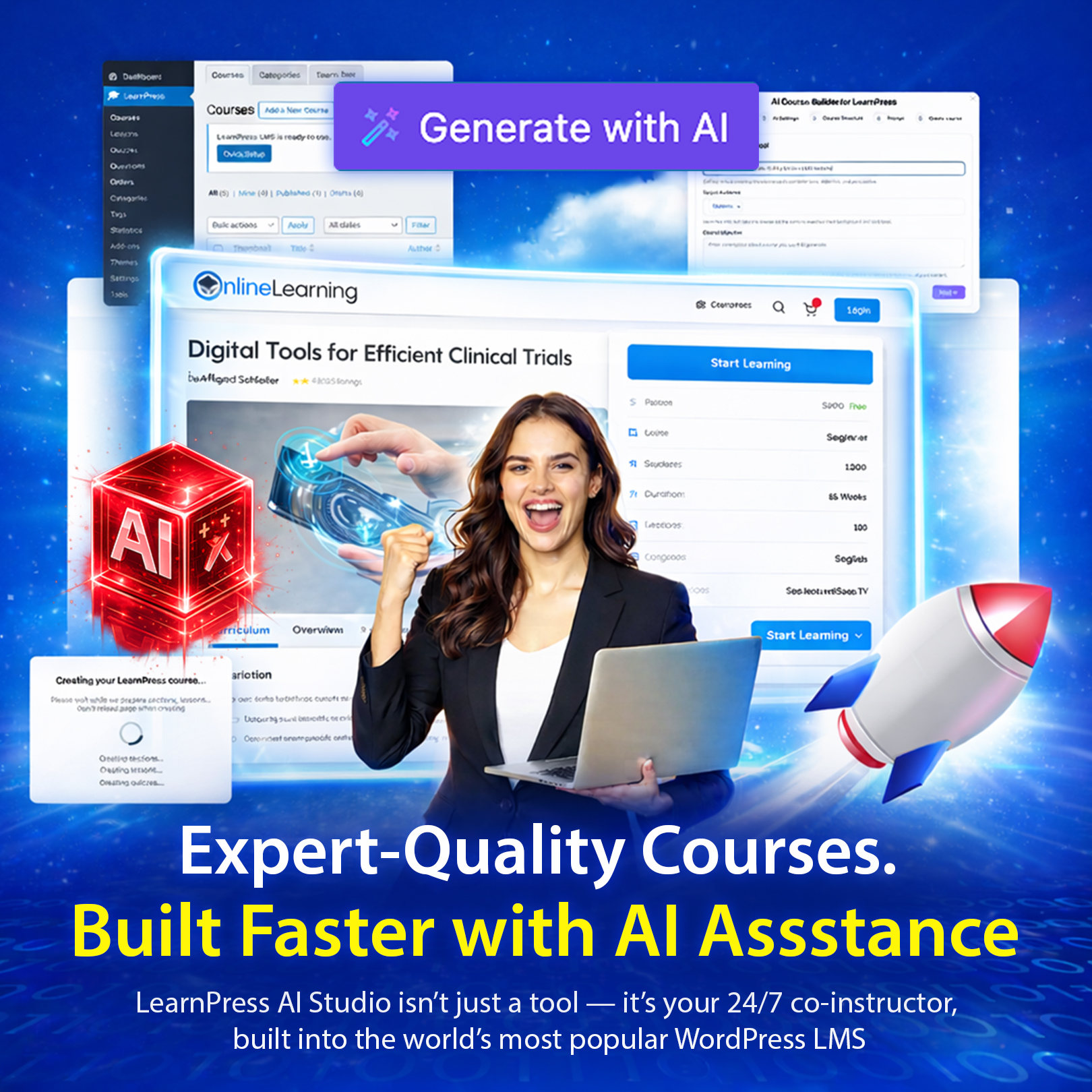 ThimPress Facebook ad: LearnPress is a comprehensive WordPress LMS Plugin for…
