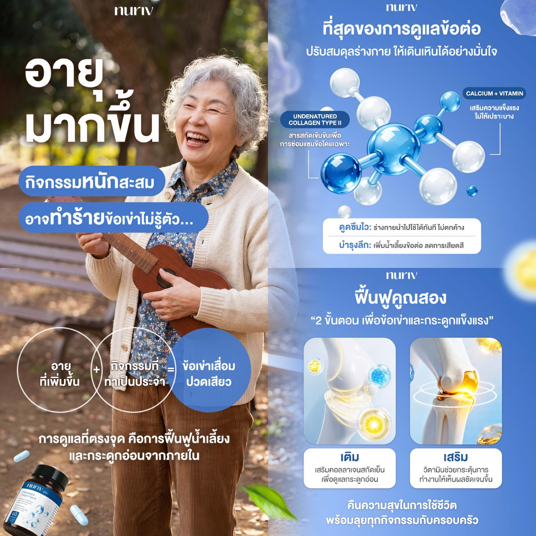 วิตามินธรรมชาติ แก้ปวดเข่า ปวดข้อ ลดอักเสบ บำรุงกระดูก ส่งฟรี Facebook ad: อย่าปล่อยให้อายุที่เพิ่มขึ้น มาพราก อิสระในการเดิน ไปจากคุณ!