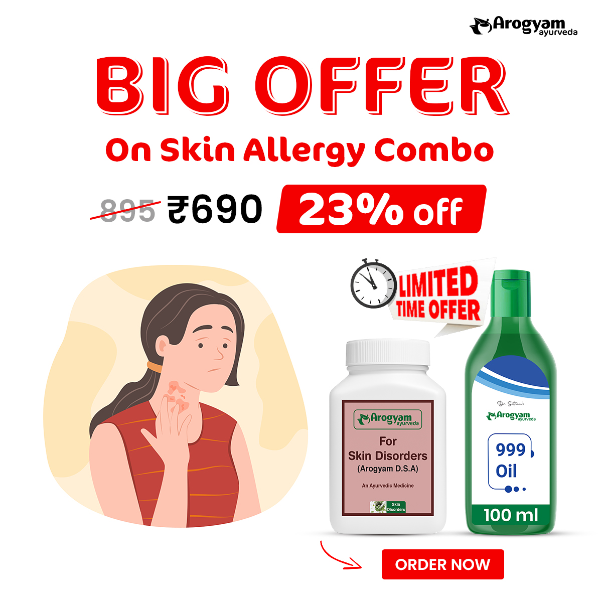 Arogyam Ayurveda Store Facebook ad