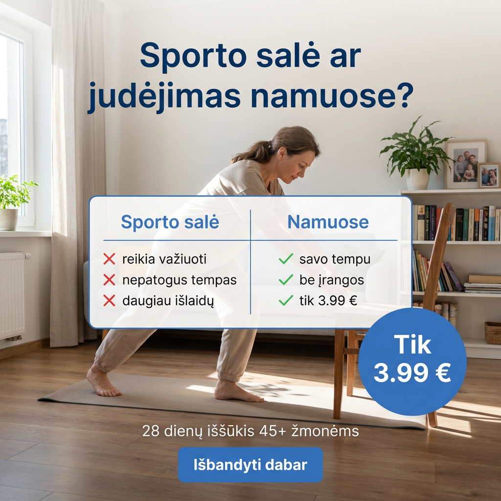 Sportas45.lt Facebook ad: 15 minučių kasdien, 28 iššūkio dienos
