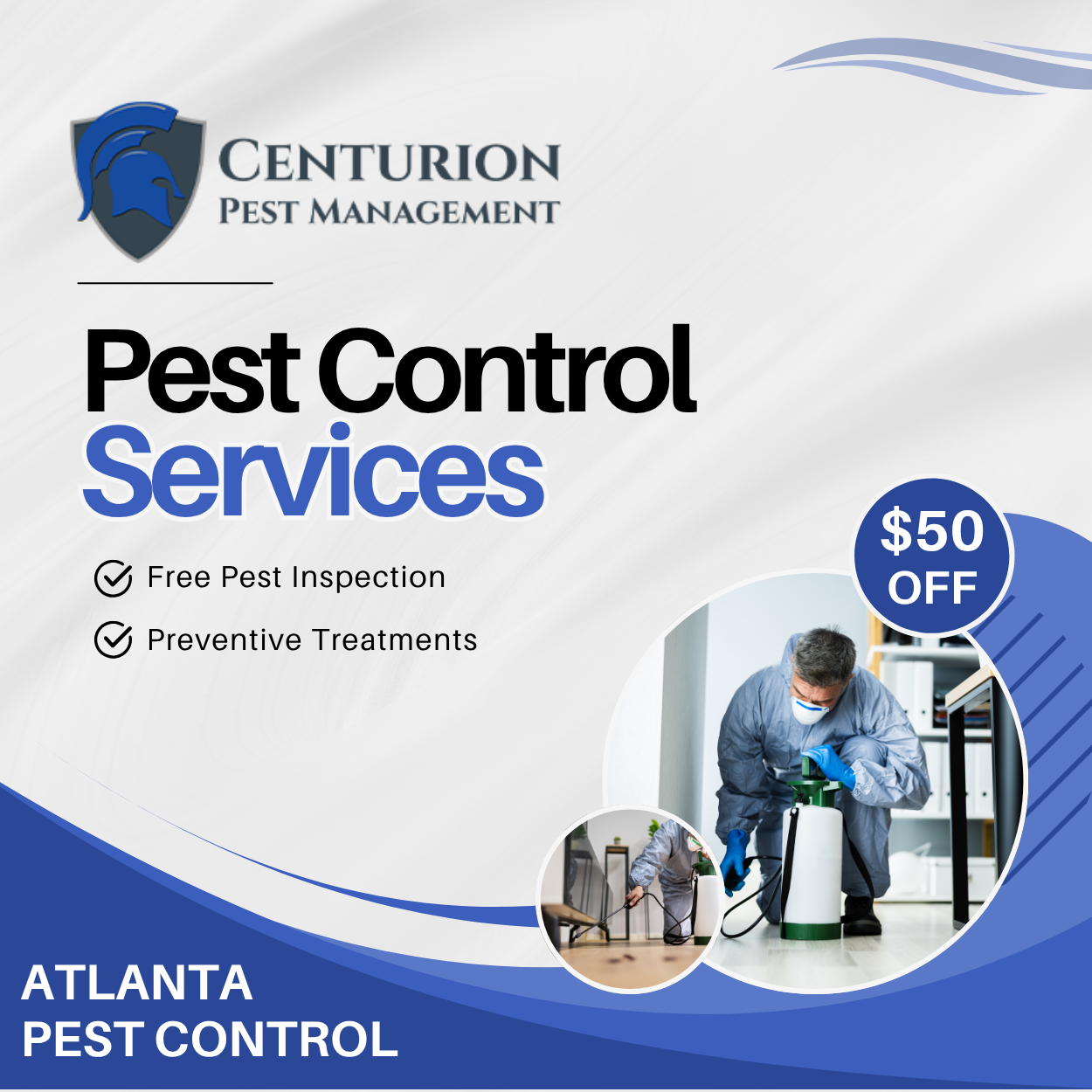 Centurion Pest Management Co. Facebook ad from Apr 20, 2026