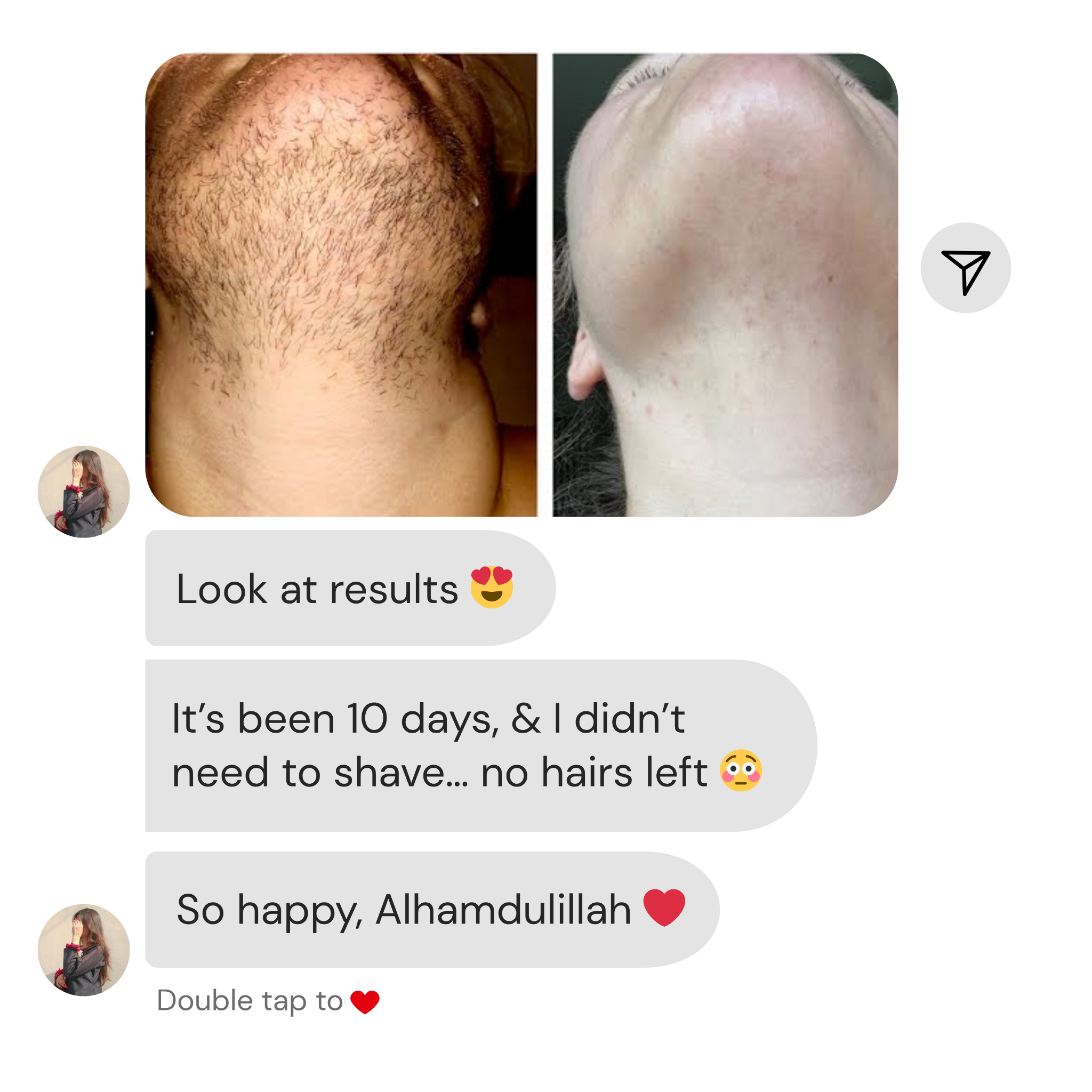 Nutrinest Facebook ad: Visible results in 3 weeks