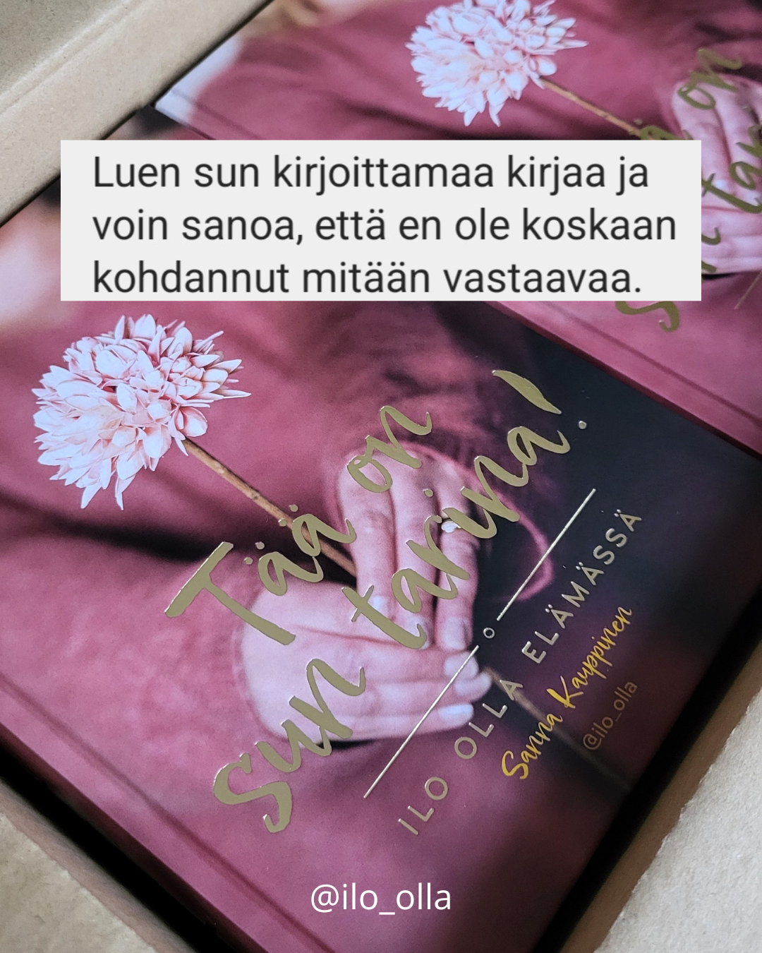 Ilo olla Facebook ad: Siis tää sun kirja on vaan niin mieletön!